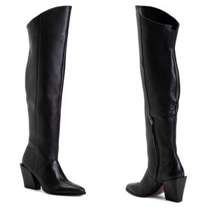 Dolce Vita Black Heeled Knee-High Boots